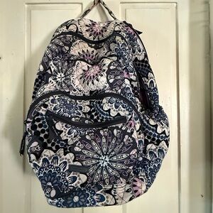 Vera Bradley Blue and Purple Floral Backpack